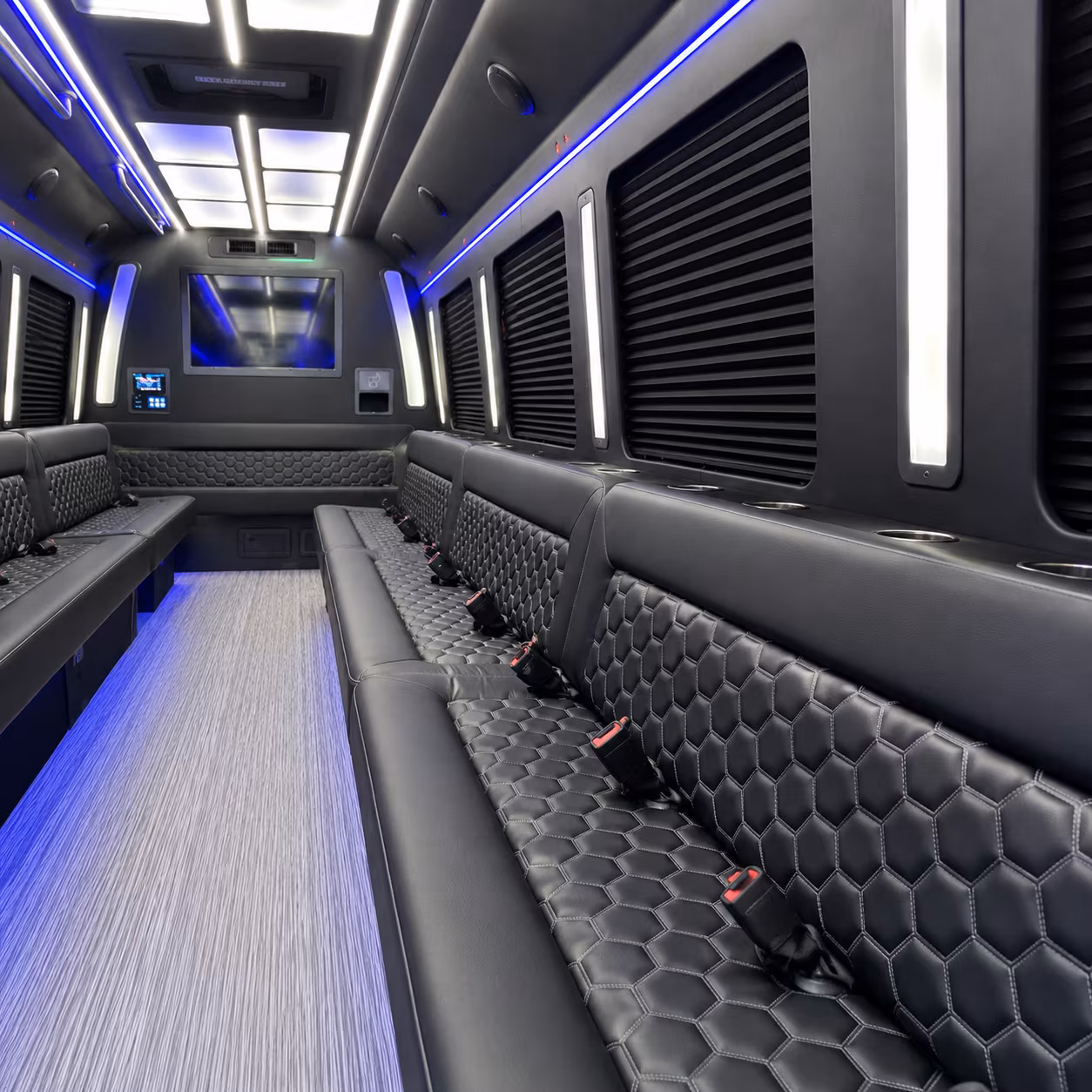 east orange party bus rental interior